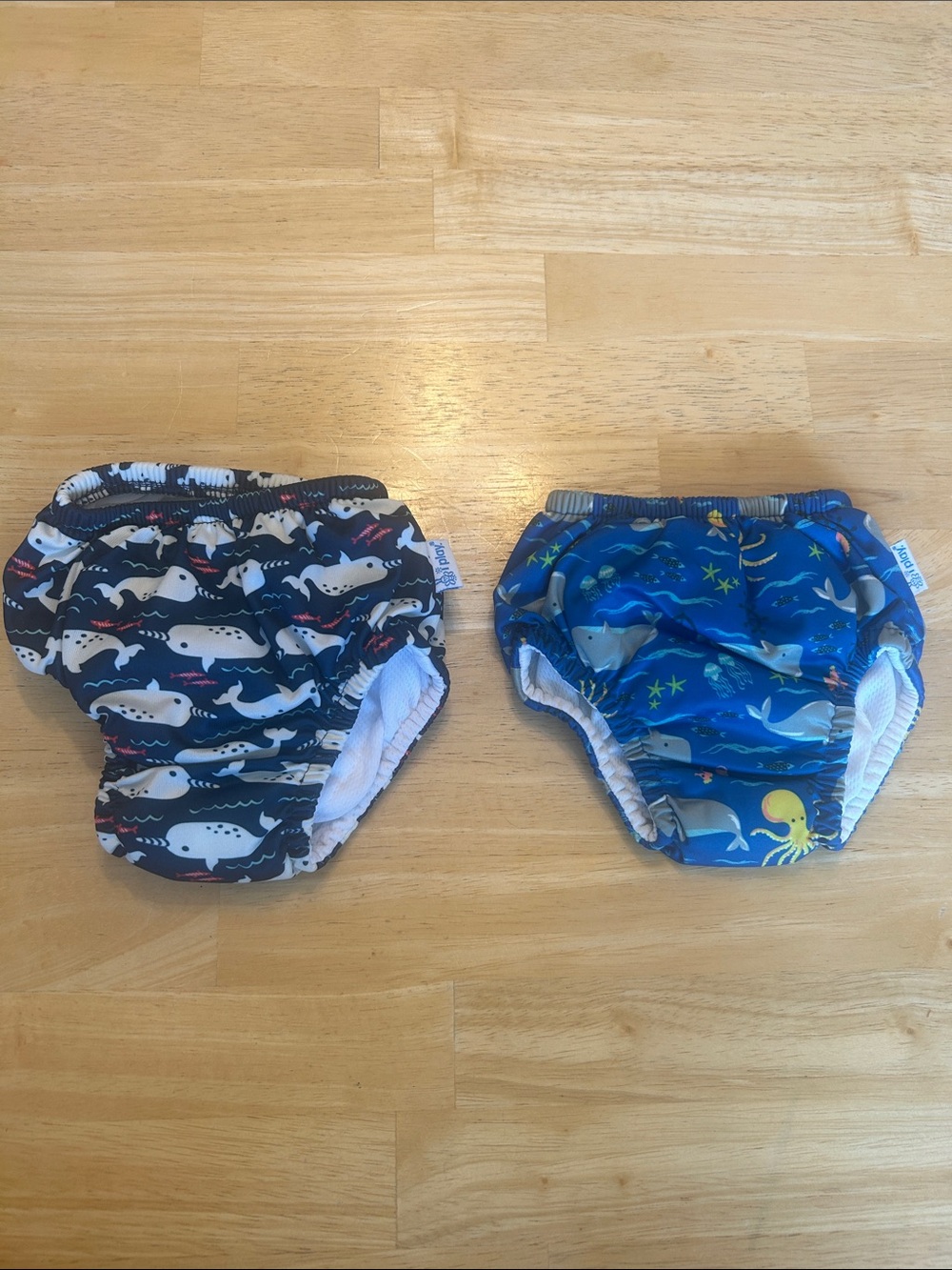 Reusable Kids Swim Diapers – 2-Pack | Great Condition | Whale Prints